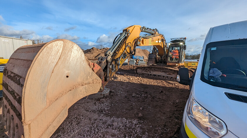 man operating heavy machinery 